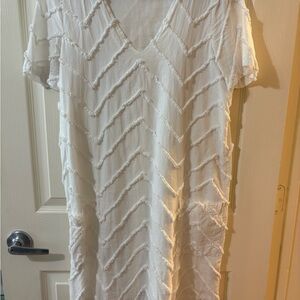 White Chevron Dress